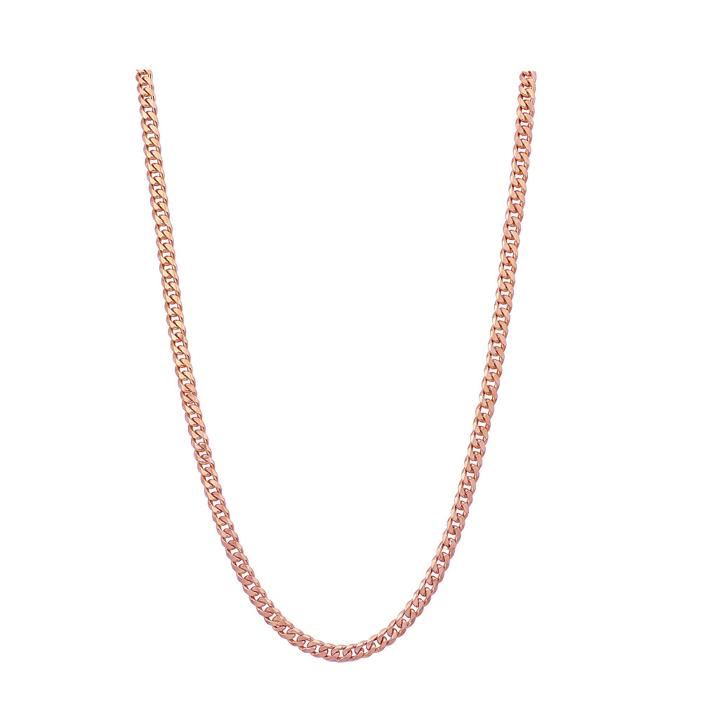 Diamond Cut Curb Chain 1.0mm — Rose Gold